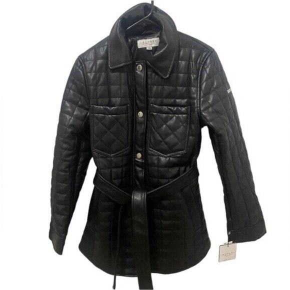 Laundry by Shelli Segal Quilted Leather Jacket - Picture 2 of 3